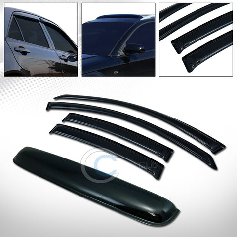 SMOKE SUN SHADE WINDOW VISORS w/SUNROOF MOON ROOF GUARD 04-08 PONTIAC GRAND PRIX