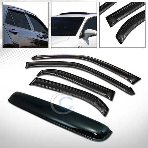 SMOKE SUN SHADE VENT WINDOW VISOR+SUNROOF MOON ROOF GUARD V2 98-02 PRIZM/COROLLA