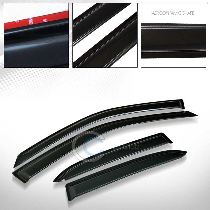 SUN/RAIN GUARD SMOKE VENT SHADE DEFLECTOR WINDOW VISOR 99-03 MAZDA PROTEGE SEDAN