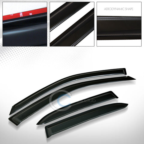 SUN/RAIN GUARD SMOKE VENT SHADE DEFLECTOR WINDOW VISOR 99-03 MAZDA PROTEGE SEDAN