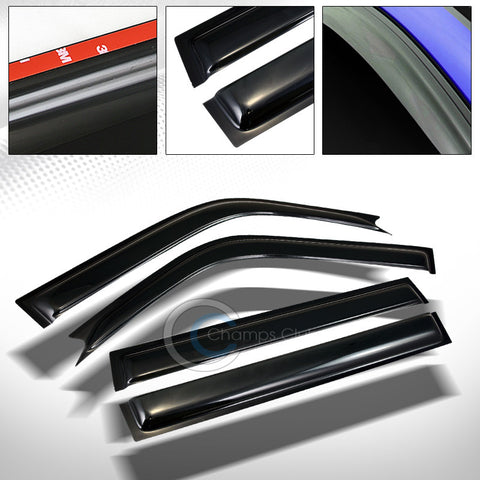 SUN/RAIN GUARD SMOKE VENT SHADE DEFLECTOR WINDOW VISORS 96-00 TOYOTA RAV4 4D/4DR