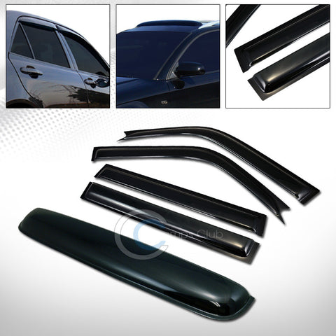 SMOKE SUN SHADE VENT WINDOW VISORS+SUNROOF MOON ROOF DEFLECTOR 96-00 TOYOTA RAV4