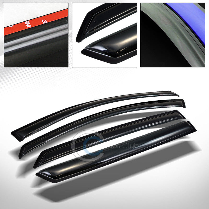 SUN/RAIN GUARD SMOKE VENT SHADE DEFLECTOR WINDOW VISORS 4PC FOR 07-12 KIA RONDO