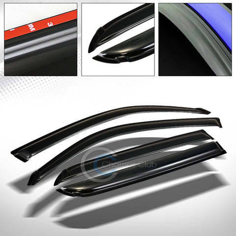 SUN/RAIN GUARD SMOKE VENT SHADE DEFLECTOR WINDOW VISORS 4PC 01-07 TOYOTA SEQUOIA