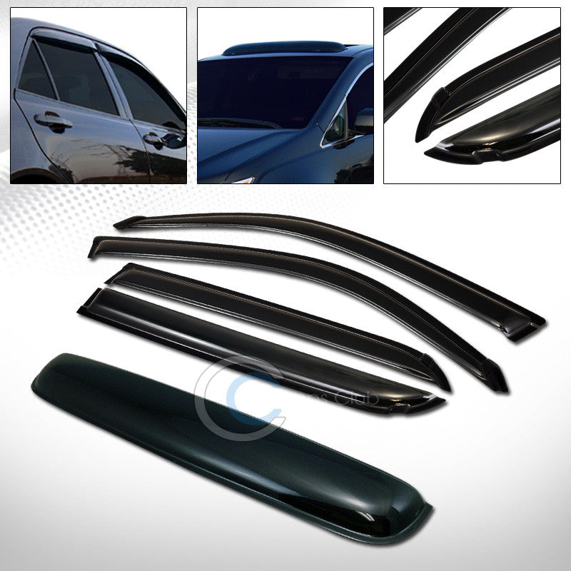 SMOKE SUN SHADE VENT WINDOW VISORS+SUNROOF MOON ROOF GUARD 01-07 TOYOTA SEQUOIA