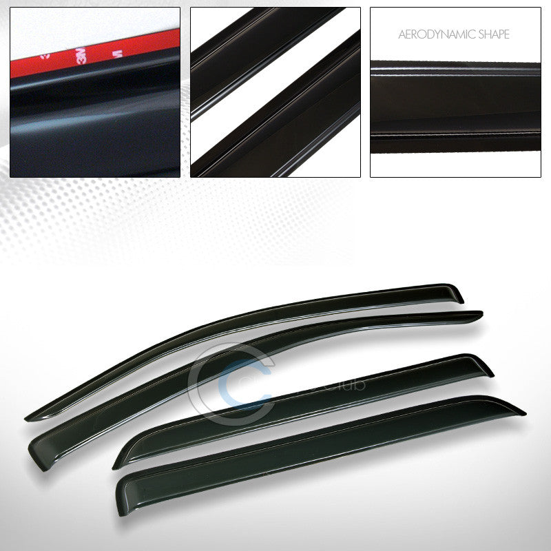 SUN/RAIN GUARD SMOKE VENT SHADE DEFLECTOR WINDOW VISORS 4PC 08-17 TOYOTA SEQUOIA