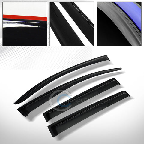 SUN/RAIN GUARD SMOKE VENT SHADE DEFLECTORS WINDOW VISORS 4PC 13-15 CHEVY SPARK