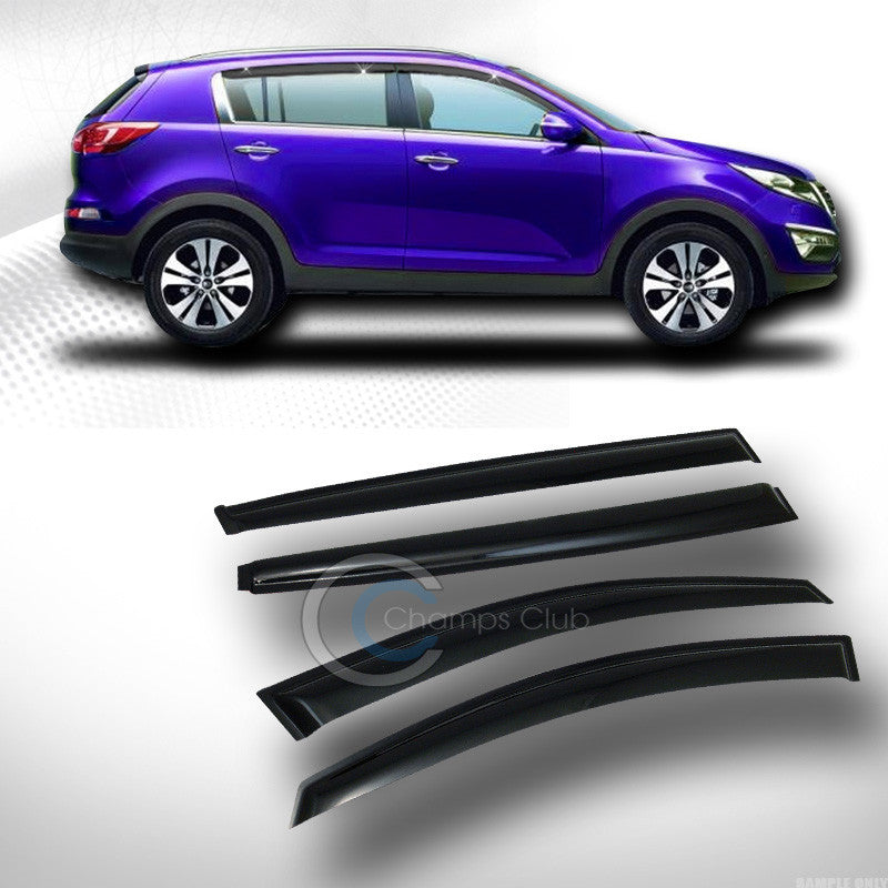 SUN/RAIN/WIND GUARD TINT VENT SHADE DEFLECTOR WINDOW VISOR 4P 11-14 FOR SPORTAGE