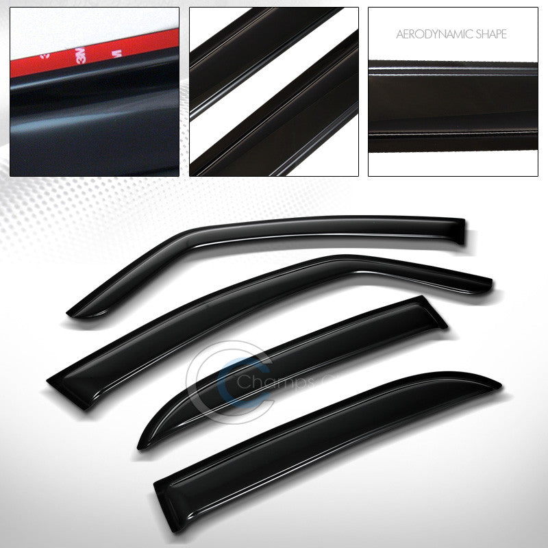 SUN/WIND/RAIN GUARD SMOKE VENT SHADE WINDOW VISORS 4P 08-10 SUZUKI SX4 HATCHBACK