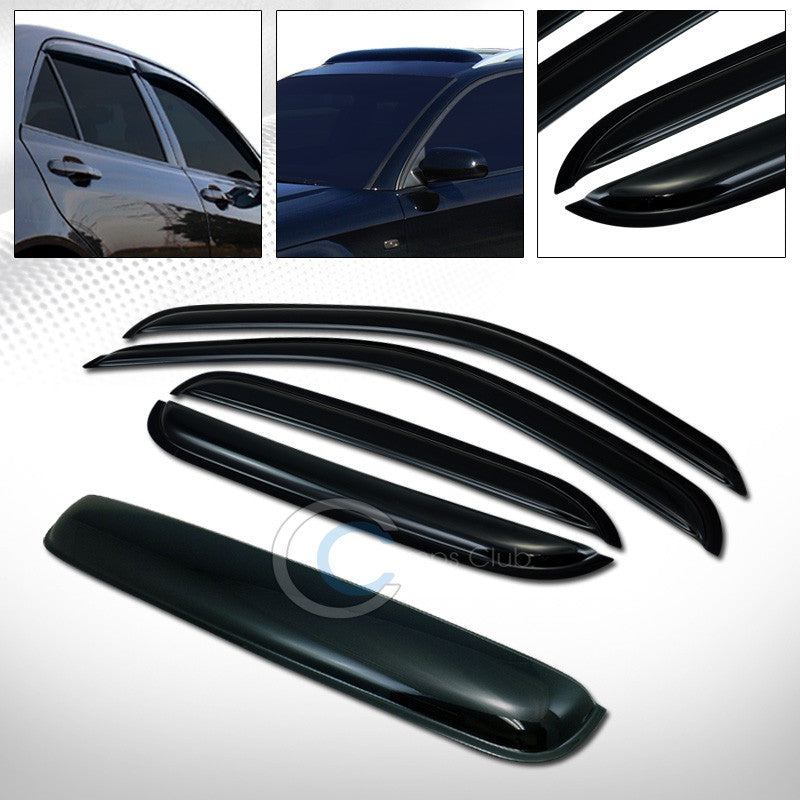 SMOKE SUN SHADE WINDOW VISORS+SUNROOF MOON ROOF 01-04 TOYOTA TACOMA DOUBLE/CREW