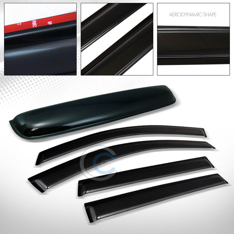 SMOKE SUN SHADE VENT WINDOW VISORS+SUNROOF MOON ROOF GUARD 09-16 CHEVY TRAVERSE