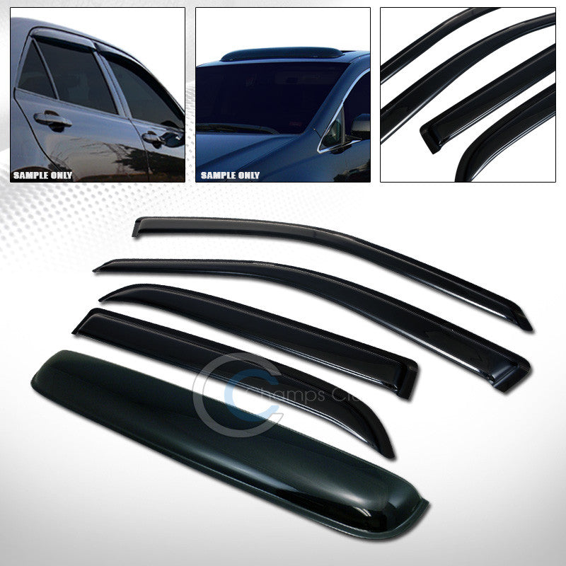 SMOKE SUN SHADE WINDOW VISORS+SUNROOF MOON ROOF GUARD 02-08 CROWN VICTORIA LONG