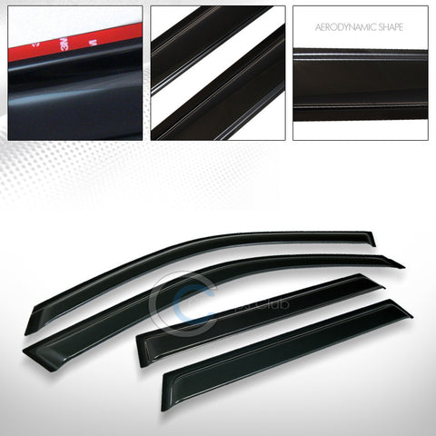 SUN/RAIN GUARD SMOKE VENT SHADE DEFLECTOR WINDOW VISORS 4PC 01-10 BMW X5 E53/E70