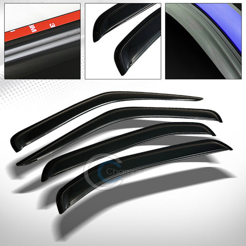 SUN/RAIN GUARD SMOKE VENT SHADE DEFLECTOR WINDOW VISORS FOR 00-04 NISSAN XTERRA