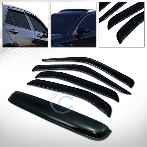 SMOKE SUN SHADE WINDOW VISORS w/SUNROOF MOON ROOF GUARD FOR 00-04 NISSAN XTERRA